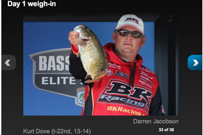 Kurt Dove at weigh-on, Day 1